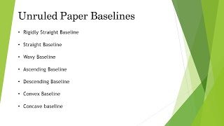 Basics Of Graphology Part 3  Baseline [upl. by Kcirtemed]