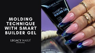 Molding technique with Smart builder gel ┃LEGACY NAILS [upl. by Richma343]