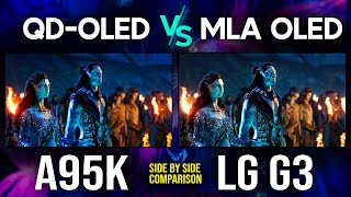 Sony A95K QDOLED vs LG G3 MLA OLED  Premium 4K TV Comparison [upl. by Freeman]