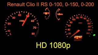 Renault Clio Sport RS 20 16v Ph1 0100 0150 0200 kmh acceleration [upl. by Lorrie]