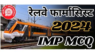 RRB pharmacist IMP MCQ for 2024 [upl. by Tillio575]