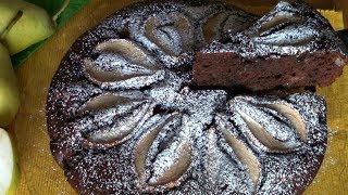 TORTA CIOCCOLATO E PERE FACILE [upl. by Kciredohr]