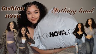 fashion nova haul🛍️  cute fall outfit ideas  staples [upl. by Abbotsun]