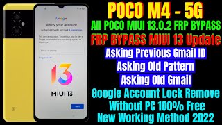 Poco M4 5g Frp Bypass MIUI 13 Update  All Poco Frp Bypass Android 1112 Update Without Pc 100 Free [upl. by Tolland]