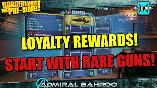 Borderlands The PreSequel Loyalty Rewards for Playing Borderlands 1amp2  Get Unique Guns at Level 1 [upl. by Dniren]