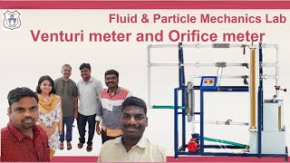 Venturimeter and Orificemeter ExperimentFluid Mechanics Lab [upl. by Airdnaxila]