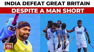 Hockey India Defeat Great Britain In Penalty Shootout To Reach Mens Semifinals  Paris Olympics [upl. by Yllim]