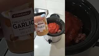 Spaghetti Bolognaise for dinner 😋🍝 cooking spaghetti bolognaise slowcooker delicious yummyfood [upl. by Charley]