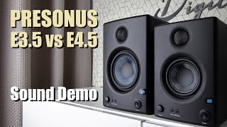 Presonus Eris E35 vs Presonus Eris E45  Sound Demo w Bass Test [upl. by Khalsa]