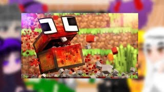 Mob Talker React To OM NOM NOM Minecraft Animation by Blue Monkey really short [upl. by Einomrah720]