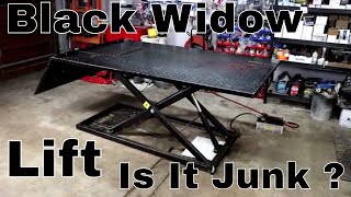 Black Widow Air Hydraulic ATV Lift Table Review [upl. by Hctub]