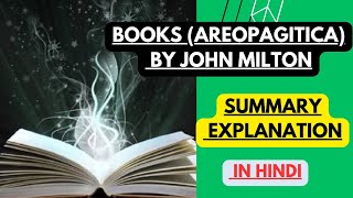 Books Areopagitica by John Milton  Summary Explanation in Hindi [upl. by Haggerty720]