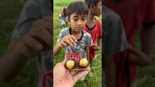 Yummy bites Golden Chocolate balls eating by villagee viralvideo satisfying fypシ゚ [upl. by Standish]