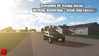 Greenville V4 Testing Server  Working dealership  small map changes  Roblox [upl. by Ainex993]