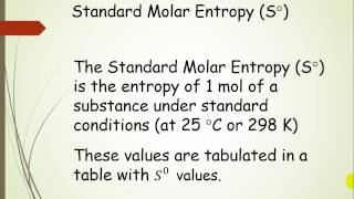 Standard Molar Entropy and the Third Law Pt 5 [upl. by Sproul]