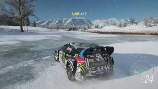 HOONIGAN Ken Blocks GYMKHANA 9 Jump on ice Forza Horizon4 gameplay  Ford focus RS RX [upl. by Ahsitak]