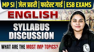 MP SI MP Constable Forest Guard 2024  Complete English Syllabus Discussion for MP VYAPAM 2024 [upl. by Beasley217]