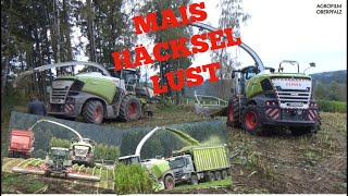 Pure Häcksellust  Maisernte mit Claas Jaguar 980 und 970  LU Spitzner  LU Zimmermann JCB Fastrac [upl. by Tearle545]