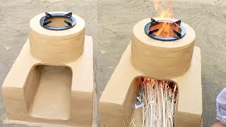 How to make Traditional Village Kitchen Design । Chulha Technique । Chulha Banana Video Viral [upl. by Yrahca]