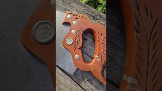 Unboxing a vintage Disston D23 hand saw in good condition asmr tools [upl. by Dolley64]