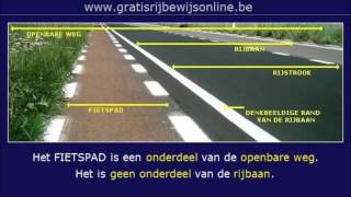 GRATIS RIJBEWIJS ONLINE 3 Rijbewijs B  FIETSPAD  FIETSSUGGESTIESTROOK [upl. by Lehrer888]