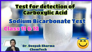 Sodium bicarbonate test for Carboxylic acids chemistry practicals class 12 and 11 [upl. by Adnilrem176]