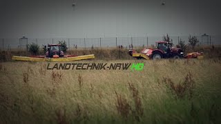 GoProPhantom Pöttinger und Case in der Gras Ernte mit Exo Landmaschinen [upl. by Ahsoem505]