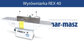 Wyrówniarka REX 40  MarMasz  Woodworking Machines [upl. by Noroj]