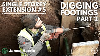 Digging the Footings Part 2 ⛏️  Single Storey Extension 5 [upl. by Nowad102]