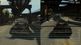 Grand Theft Auto 4 Xbox 360 vs PS3 FrameRate Tests [upl. by Emiline]