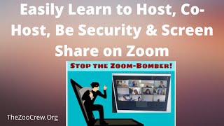 Easily Learn to Host Co Host be Security amp Screen Share on Zoom [upl. by Isabel]