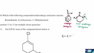 which of the following compound swould undergo cannizzaro reaction  benzaldehyde sample paper [upl. by Castillo578]