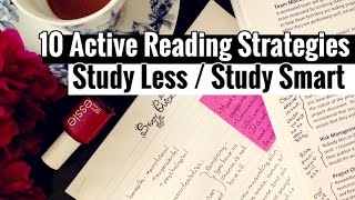 10 Active Reading Strategies  Study Less Study Smart [upl. by Gabie]