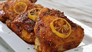 Honey Garlic Lemon Pepper Chicken Thighs Recipe [upl. by Estelle764]