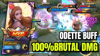 100BRUTAL DMG  ODETTE BEST BUILD amp EMBLEM 2024  Must Try [upl. by Hay]