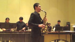 Concerto for Alto Sax and Percussion Orchestra by Russell Peterson Wisuwat Pruksavanich Saxophone [upl. by Fanestil231]