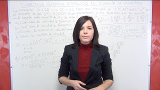 Cinética Química Ejercicio 12 Ecuación de velocidad de la reacción A  2B [upl. by Grace]