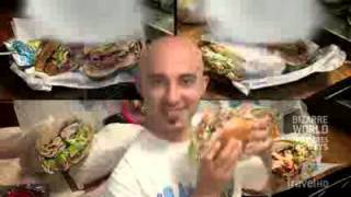 Man V Food San Francisco Ikes Place [upl. by Ellimac]