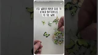 How to make a butterfly spray with wires for cake decorating [upl. by Ranjiv]