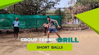 Group Tennis Drills  Tennis Drill For Intermediate Players  Tennis Drill To Improve Short Balls [upl. by Palma]