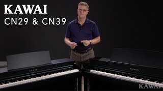 Kawai CN29 amp CN39 Digital Pianos  Bluetooth® OLED Display Virtual Technician RH III Action [upl. by Osber]