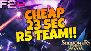 23 SEC SOLO R5 TEAM TUTORIAL  SUMMONERS WAR [upl. by Modern]