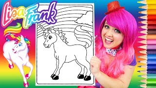 Coloring Lisa Frank Unicorn Rainbow Coloring Book Page Prismacolor Colored Pencil  KiMMi THE CLOWN [upl. by Ohcamac]