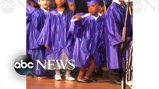 5yearolds dance moves steals the show at preK graduation [upl. by Bedad]