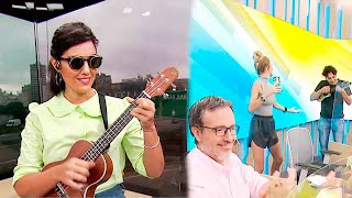 Jimena Grandinetti agarró el ukelele tocó cantó y armó el fogón de Arriba Argentinos [upl. by Sparrow893]