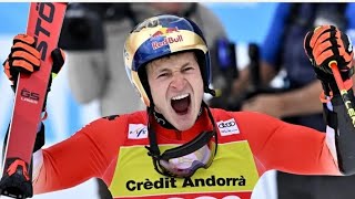 Ski Alpin Mens giant Slalom 2run Soldeu Highlights [upl. by Norita270]