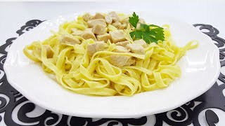 Makarna TarifiTavuklu Krema Soslu MakarnaFettuccine Makarna Nasıl YapılırGurbetinmutfagi [upl. by Tavy]