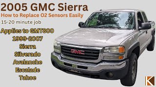 How to Replace O2 Sensor on GM Trucks Fix P0053 P0135 Codes 2005 Sierra 1500 GMT800 Silverado [upl. by Aiek50]