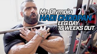 MR Olympia HADI CHOOPAN CHECKS IN WITH FST7 LEGS 16 weeks out [upl. by Nanreh]