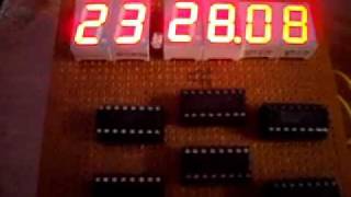 Digital Clock 4026 and 555 7 segment display [upl. by Aiyekal]